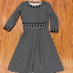 B/W geometric designer dress